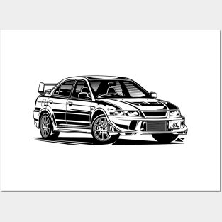 EUROBEAT INTENSIFIES - LANCER EVO CP9A full-body version Posters and Art